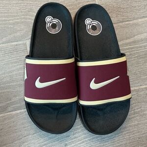 FSU Florida State Seminoles Nike Garnet and Gold Slides Men’s Sz 11 FN4138-600